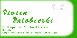 vivien malobiczki business card